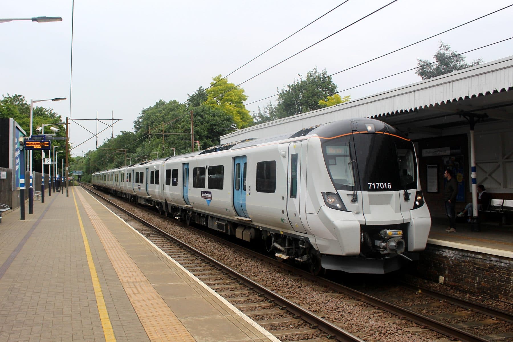 A Great Northern Class 717 Desiro City train at Palmers Green